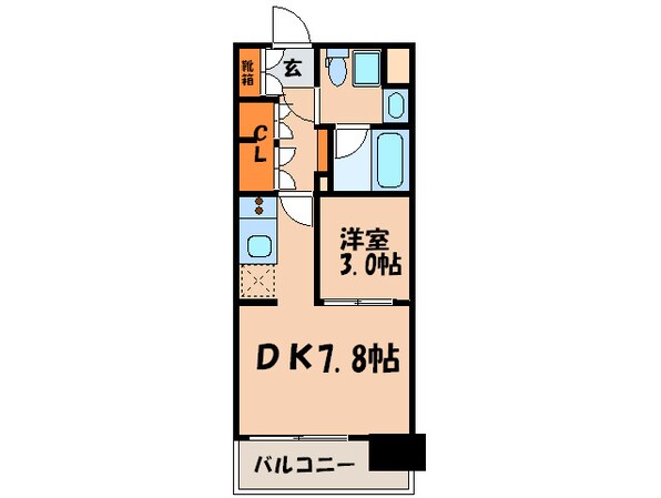 パ－クアクシス博多美野島の物件間取画像